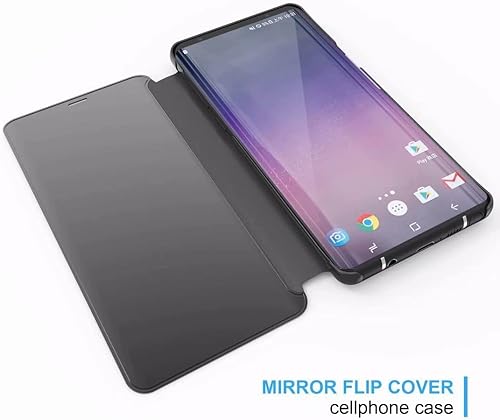 Miniatura 5 de Omorro Funda para Galaxy S23 Ultra Luxury Clear View Electroplate Mirror Maquillaje Diseño Flip Wallet 360 Cuerpo Completo Protección de Pantalla