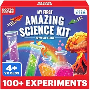Doctor Jupiter My First Amazing Science Kit for Kids Ages 4-5-6-7-8 Ideas for 4+ Year Old Boys & Girls | Learning & Educational Projects | STEM Toy with 100+ Experiments