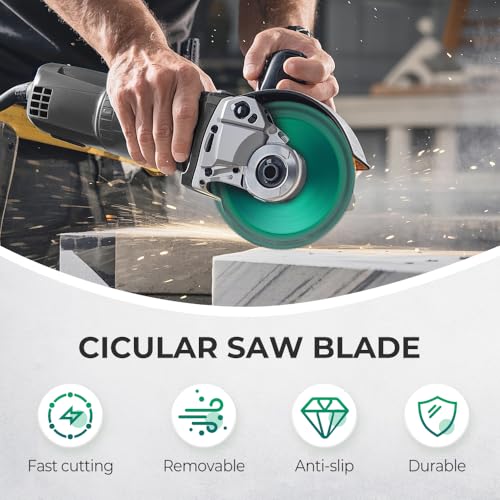 Indestructible Disc 2.0 - Cut Everything in Seconds, 4 Inch Indestructible Disc for Angle Grinder 7/8 inch, Circular Saw Blades for Smooth Cutting, Ceramic Tile Glass & Grinding Materials (5pcs)
