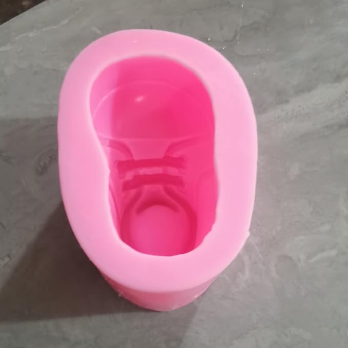 Molde de silicón para pastelito forma de zapato de bebé 3D miniatura 4
