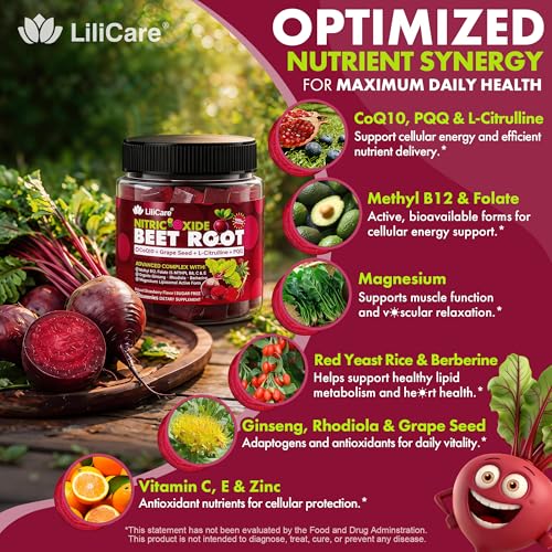 Image of Beet Root Gummies 1500mg for Women & Men,L-Citrulline, Nitric Oxide Support