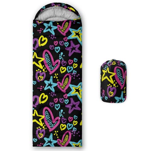 Image of QOOMO Axolotl Cute Camping Sleeping Bags,3 Season Warm & Cool Weather,Lightweight,Waterproof Sleeping Bags for Adults & Kids,Traveling,and Outdoors