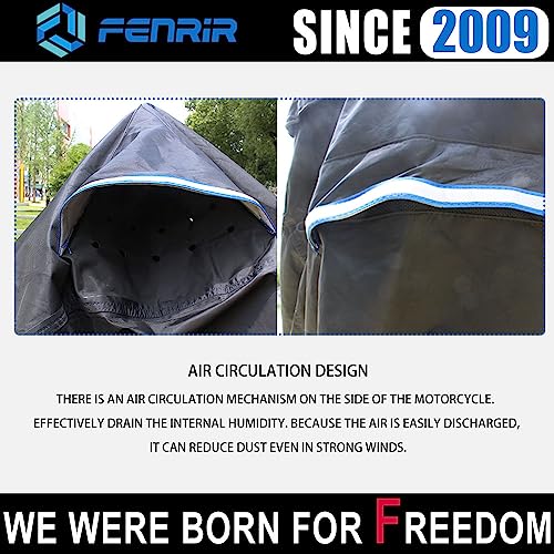 Fenrir Three Wheel Motorcycle Cover All Season Protection Waterproof Outdoor Storage Antenna Hole Design Quick Release Luggage Design for Can AM Spyder RT Limited/Sea-to-Sky Spyder F3 Limited - Thumbnail 7