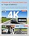Vantrue N4 Pro S 4K 3 Channel Dash Cam w/Triple STARVIS 2, 4K+1080P+2.5K Front Inside Rear Dash Camera, 4+2.5K Dual Channel, HDR IR Night Vision, Voice Control, Parking Mode, GPS, Wi-Fi, Support 1TB