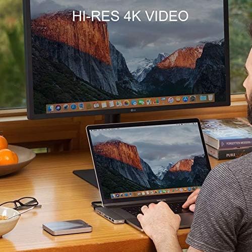 HyperDrive USB C Hub 8-in-2 Sanho MacBook Pro Hub with HDMI Mini Displayport Thunderbolt 3 USB-C 3.0 Power Delivery SD/Micro SD Card Reader Usb C Dongle for MacBook Pro 2020 2019 Gray