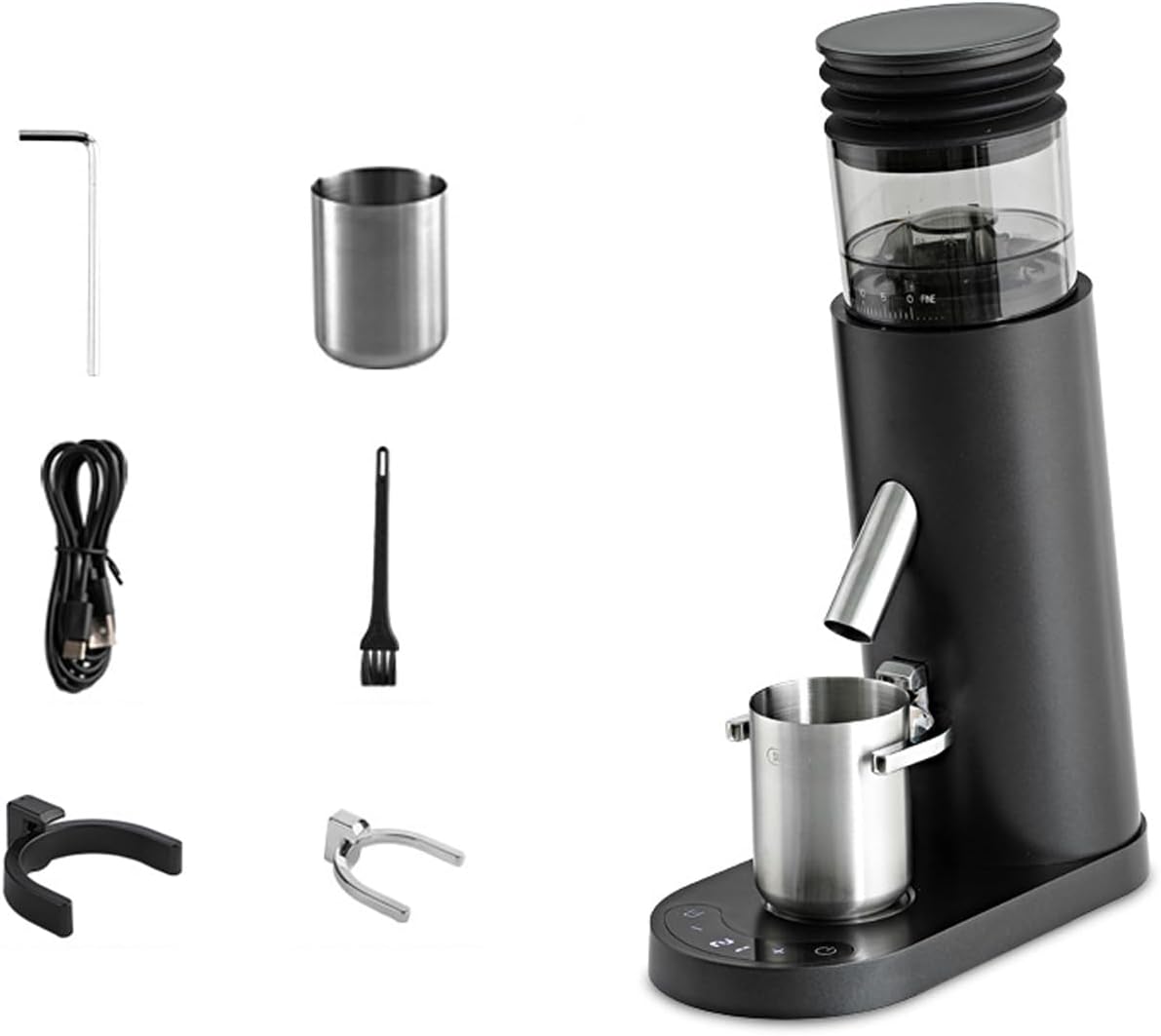Electric Bean Grinder with Multiple Settings Rechargeable Espresso Grinders for Customizable Grind Size Single Dose Burr Coffee Grinders