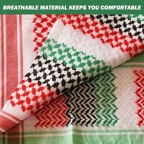Écharpe Palestine keffiyeh en polyester fluide à franges arabes