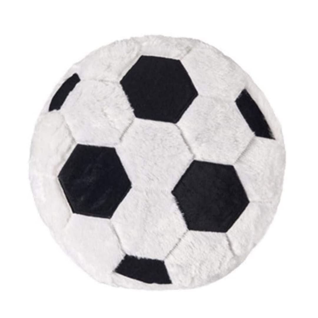 Coussins ronds en pelu pour soulager le mal de dos sur le canapé