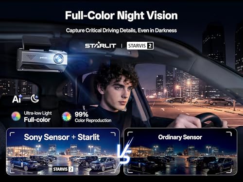 True 4K+2.5K Dash Cam Front and Rear,IMX678 + IMX675 Dual Starvis 2 Sensor,Free 128GB Card & OBD Hardwire Kit,Native 4K HDR Dash Camera for Cars,5.8GHz WiFi 6,STARLIT™ Full Color Night Vision,GPS,ADAS by pelsee - Image 6