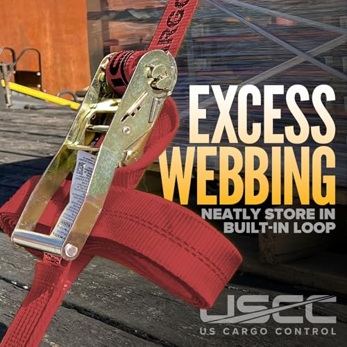 Ratchet Straps 2"x30 Ft Pallet 320 – Red J Hook view 6