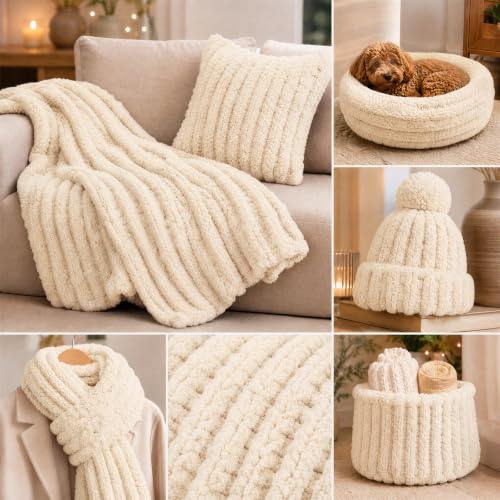 2 Rollen dicke Wolle, 500g, 54m – weiches Chunky-Garn zum Handstricken – Bild 7