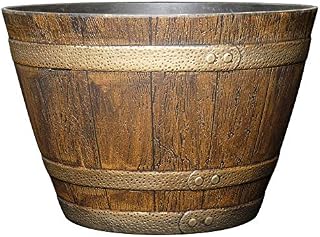 Classic Home and Garden 72 Whiskey Barrel, 15", Distressed Oak