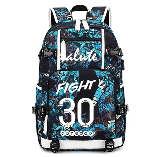 FANwenfeng Jugador de fútbol Estrella 10 Mochila Luminosa multifunción Estudiante de Viaje portátil fanáticos del Bolso para Hombres Mujeres