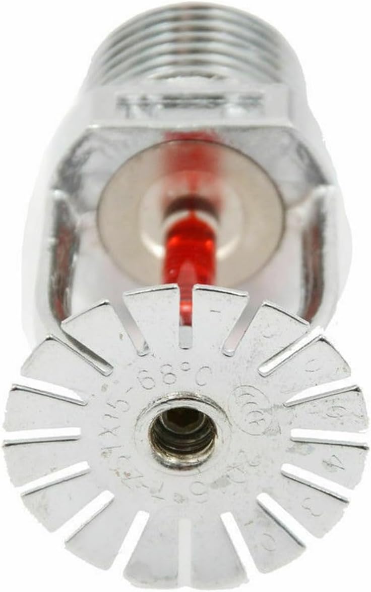 Fire Sprinkler Heads 68°C 155°F Pendent Type Alloy Material Red Glass Bulb Quick Response Sprinkler System