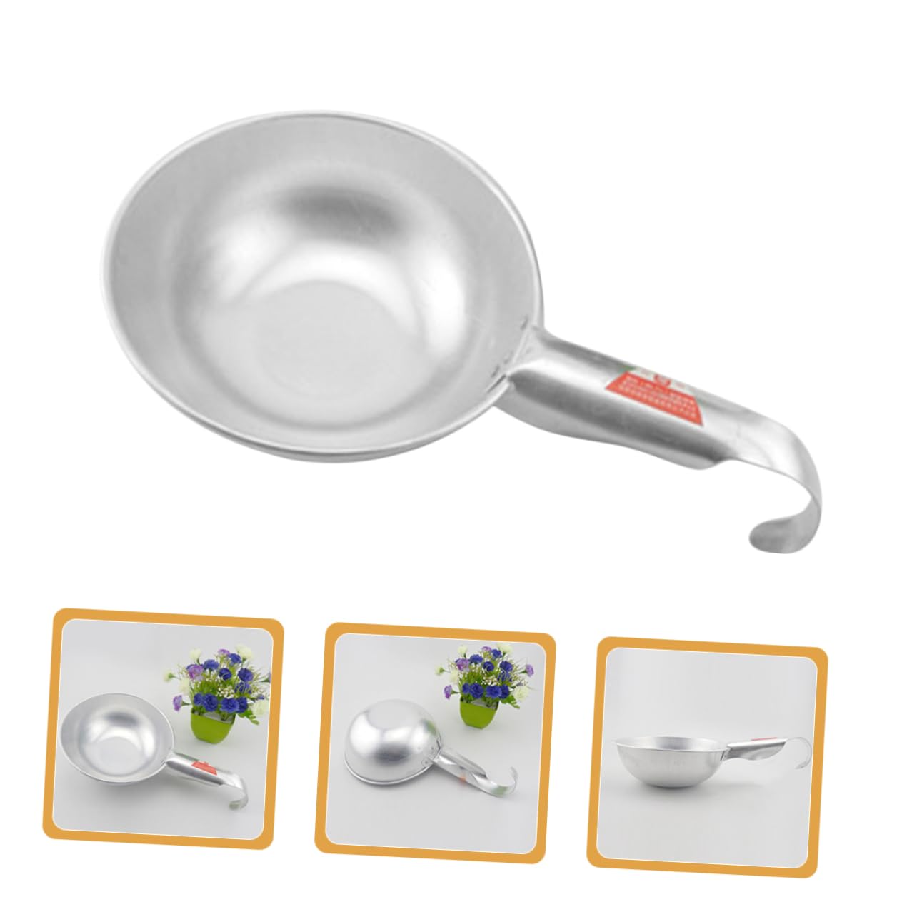 ibasenice 2 Piezas Pala de riego cucharón Agua Dispositivos de riego de Plantas regadera riego Puede al Aire Libre Flores de riego de Flores utensilio de jardín Camarilla Aluminio Plata