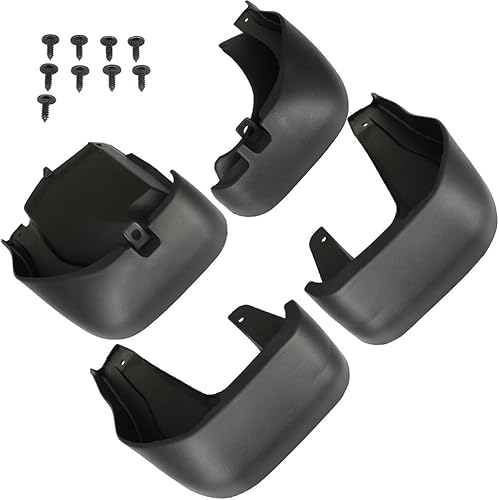 SCITOO 4 unidades negras delanteras y traseras guardabarros antisalpicaduras para Honda CR-V 2012-2016