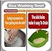 Large Colander and Japanese rice washing bowl | Best Rice washer strainer and plastic mixing bowl | Vegetable Drainer food prep bowl and Fruit Washer | Rice wash & Berry & Quinoa washing Bowl