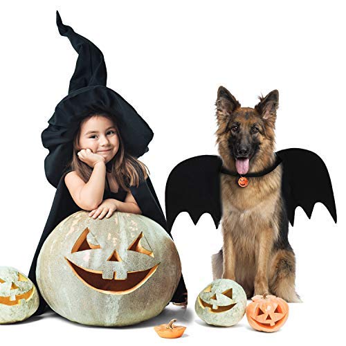 Legendog Dog Bat Wings, Halloween Costumes For Dogs, Pet Costume, Bat Wings For Dogs With Dog Leash And Pumpkin Bells, Dog Bat Wings #TOP3