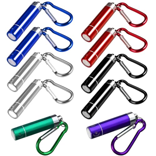 Doukesh Mini Linterna LED Llavero Set   Linterna Pequeña Portátil de Aluminio para Niños   Juguetes para Camping, Senderismo, Pesca y Emergencias (10)