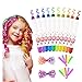 Produktbild Ostern Haarfärbemittel Haarkreide für Mädchen, Emooqi 10 Farben Temporäre Haarfarbe Auswaschbar Haarkreide für Kinder, Haarschmuck mit Haargummi & Haarspange für Mädchen ostergeschenke für kinder