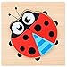 lorajewel Puzzles en Bois pour 3 Ans Kid garçon et Fille Animal Puzzles Éducatifs Montessori Jouets pour Enfants Enfants Cadeau pour Noël Anniversaire Jour des Enfants (Coccinelle)