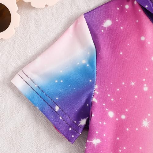 Image of Girls Swim Cover Up Kids Short Sleeve Swimsuit Coverups Terry Zip-Up Hoodies Beach Dress Ruffle Bathing Suit Wraps