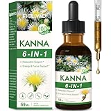 FIOLIVAD Kanna (Sceletium Tortuosum) Extract Drops, Natural Herbal Supplement for Relaxation, Energy & Focus Support with Kava Root, Ashwagandha, St. John's Wort, Lemon Balm & Holy Basil. 2oz
