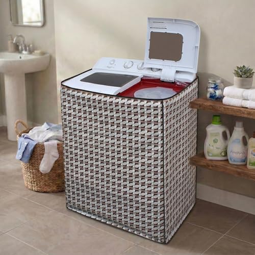 Image of DREAM CARE Waterproof & Dustproof Washing Machine Cover Top Load & Semi Automatic Suitable for 7 kg, 7.2 kg, 7.5 kg (83 x 95 x 51 cms)