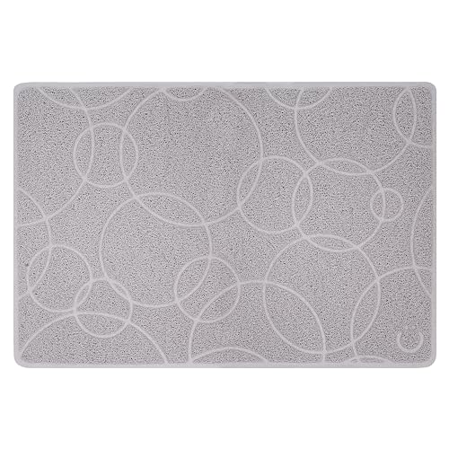 Image of Ubbi Pet Cat Litter Mat, Non-Slip Litter Trapping Mat for Litter Box Area, Easy-Clean Floor Protection, Modern Design, Gray