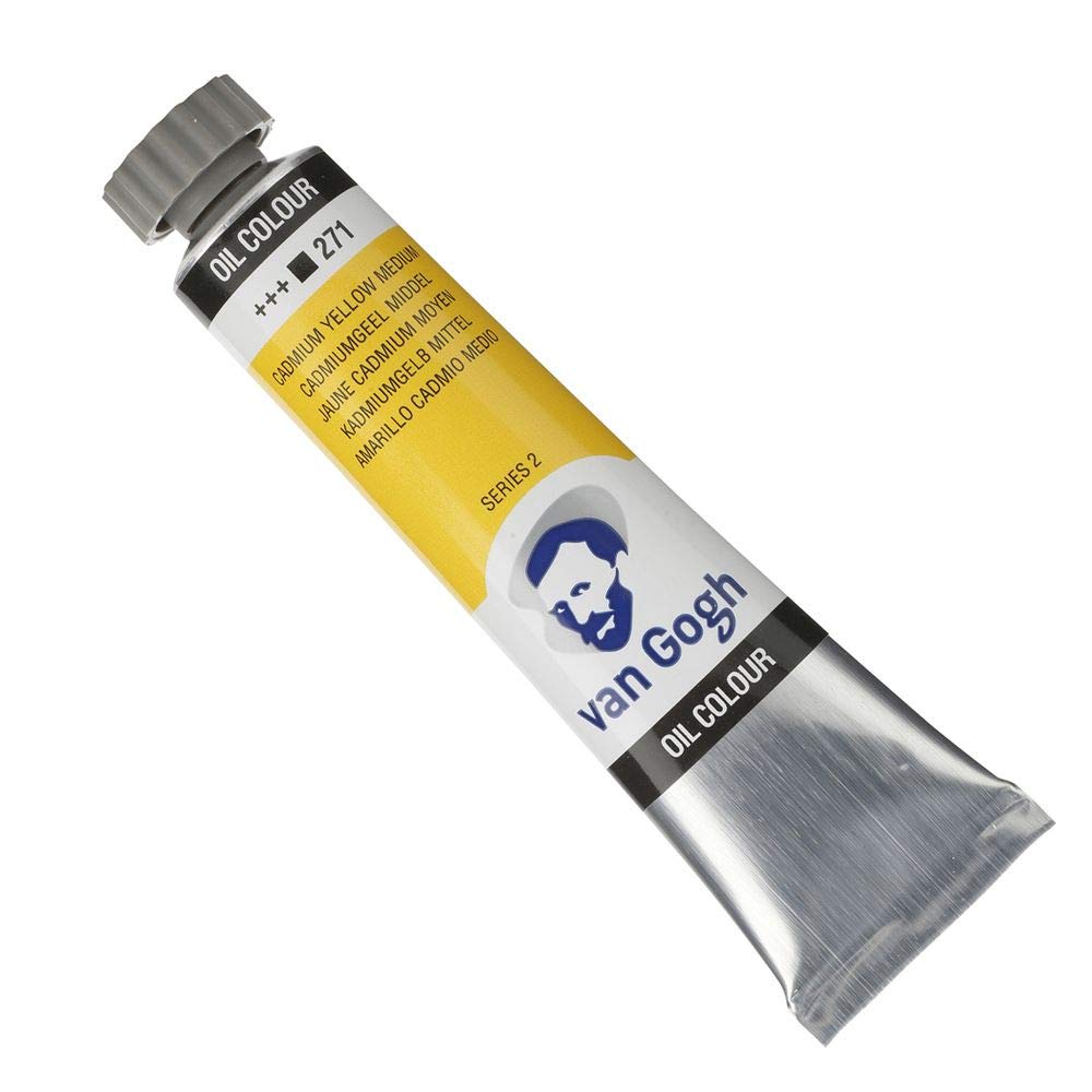 Talens Van Gogh Colores al óleo Tubo 20 ml Amarillo Cadmio Medio 271 (02042713), Extra Grande
