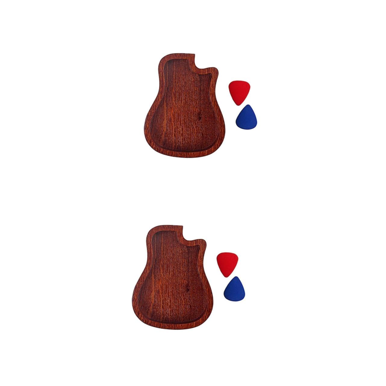 Yardwe 2 Series Estuche para Púas De Guitarra Estuche para Púas De Guitarra Soporte para Púas De Guitarra Acústica Bandeja para Púas De Guitarra Soporte para 2 Piezas*2 Color Aleatorio