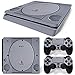 Sony PS4 Playstation 4 Slim Skin Design Foils Aufkleber Schutzfolie Set - Retro PSOne Motiv