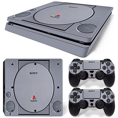 Sony PS4 Playstation 4 Slim Skin Design Foils Pegatina Set - Retro PSOne Motivo