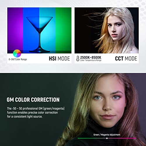 NEEWER-RGB1200-RGB-LED-Video-Light-Panel-with-APP24G-Control-60W-Studio-Photography-Lighting-22000Lux05m1-Precise-Min-Dimming360-Full-Color-CRI97TLCI982500K-8500K18-Effect-with-Barndoor