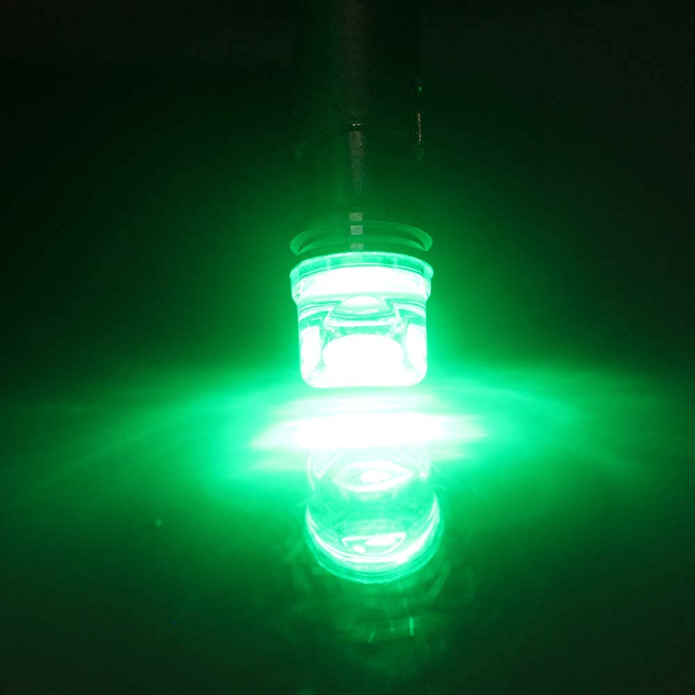 EverBright BA9S Green LED Bulbs - Pack Of 10, 12V 150LM, 53 57 T4W 64111 Size For Interior Map/Dome & License Plate Lights