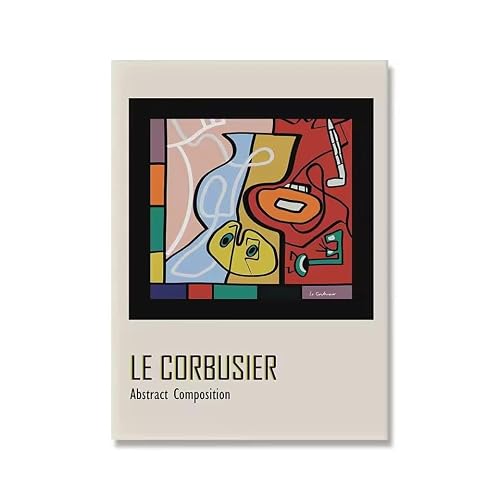 Orjdjz Wxkbl Famous Le Corbusier Wall Art Picture Composition Prints Abstract Poster Le Corbusier Canvas Painting for Home Office Decor 40x60cmx1 Frameless