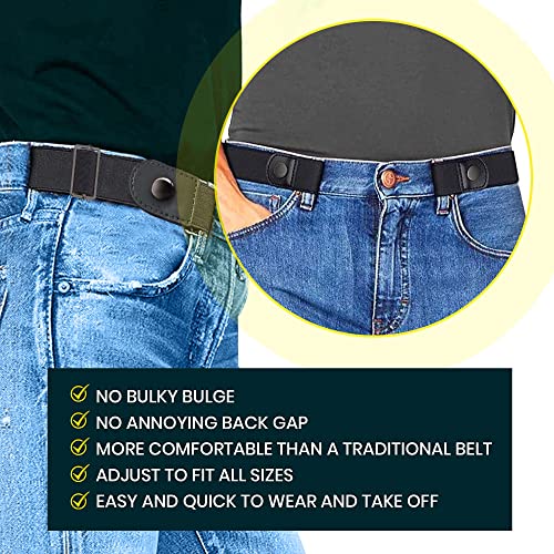 BeltBro Snap No Buckle Elastic Belt for Men and Women — Fits all Belt Loops, Comfortable & Easy To Use, Pant Waist Tightener4