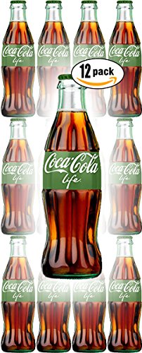 Coca-Cola Life Reduced Calorie with Stevia, 8 Fl Oz Glass Bottle (Pack of 12, Total of 96 Oz)