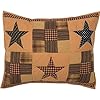 VHC Brands Primitive Bedding Patriotic Ninepatch Sham Standard Golden Tan