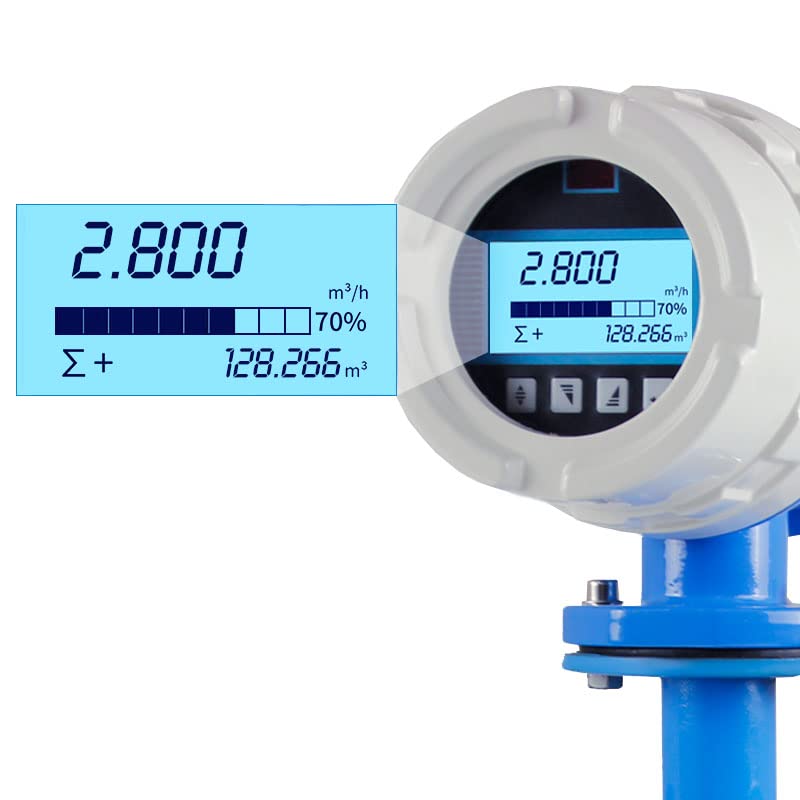Genérico Medidor de Flujo electromagnético Medidor de Flujo de Agua Rango 0~30m3/h Diámetro del Sensor DN10~ DN600 Precisión 0.5% o 1.0% (Opcional) (Color : DN65)