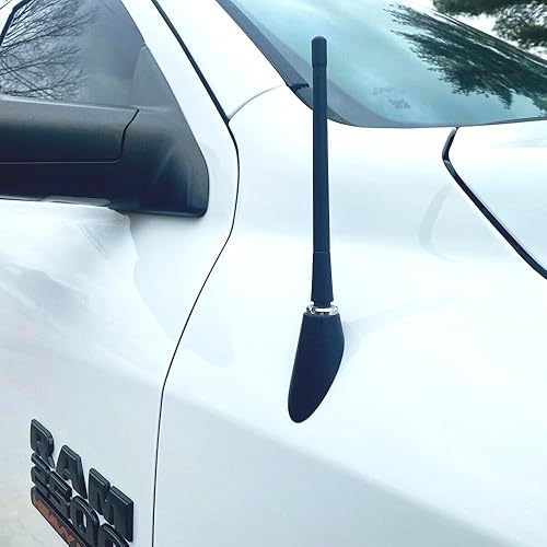 Miniatura 2 de VOFONO Antena corta para Dodge Ram 1500 2500 3500 2009-2024, accesorios para camiones Dodge Ram 1500, 7 pulgadas Stubby Dodge Ram Classic Warlock