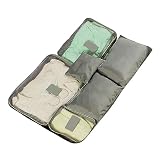 Sorandy 6 Piece Packing Cubes, Lightweight Travel Luggage Organizers with Oxford Fabric, for Suitcases Clothes Storage (Gray)