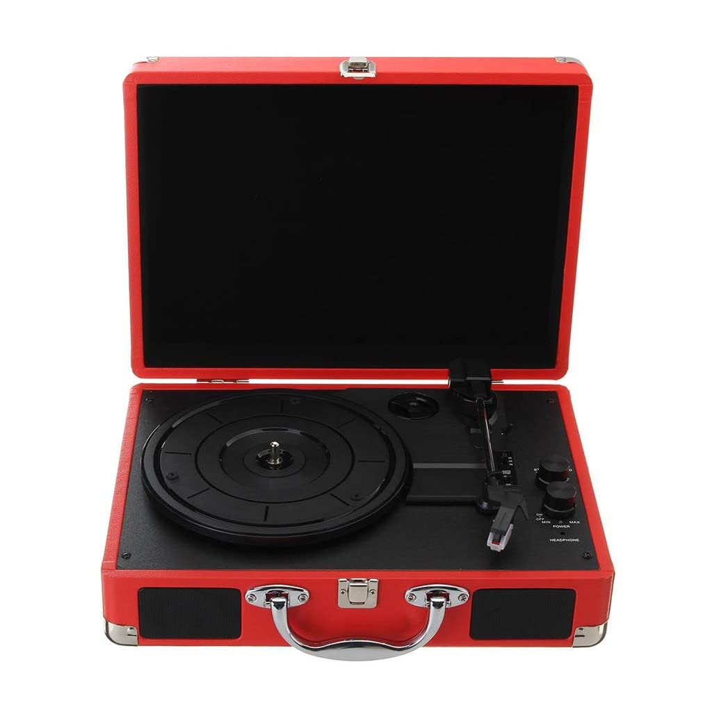 Retro 33/45/78 RPM Bluetooth PH/INT/BT 2.0 Suitcase Turntable LP Record Phone Player 3-Speed 3.5mm