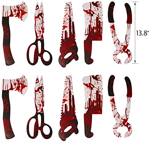 Mesu Halloween Party Banner Bloody Decoration Nightmare Before Christmas Decorations Kids Themed Party Supplies Knife Saw #TOP3