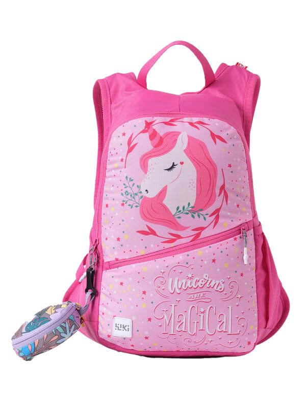 Image of Wiki Stylish Unisex Backpack | Girl Pack Durable & Lightweight backpack for Men & Women | Laptop Backpack for Office, Gym, Travel (14.5 Litre, Pink)