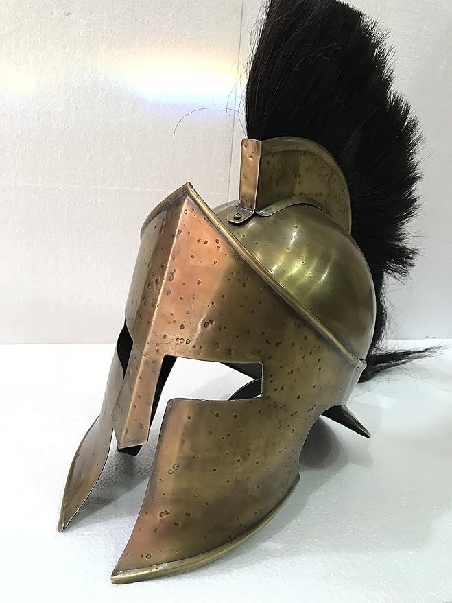 Antique Medieval Armour King Leonidas Greek Spartan 300 Roman Helmet ART OF MEDIEVAL