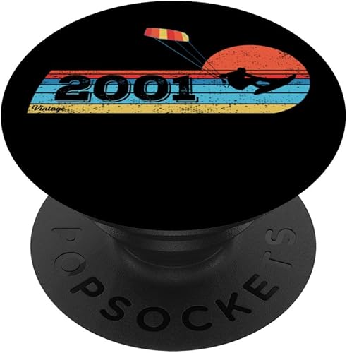 Kitesurfer Kitesurfing Birthday Vintage 2001 born Kitesurf PopSockets Standard PopGrip