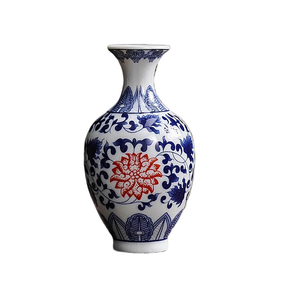 Amazon.co.jp: KOMFGT 青と白の花瓶、ファームハウステーブルセンター