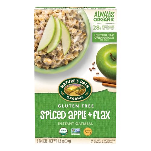 Image of Nature's Path Organic Spiced Apple + Flax Oatmeal, 11.3 oz (Pack of 1)