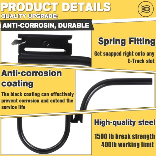 Image of E Track Accessories, 5 Pack 5 Inch Heavy Duty J Hooks for Trailer Storage
